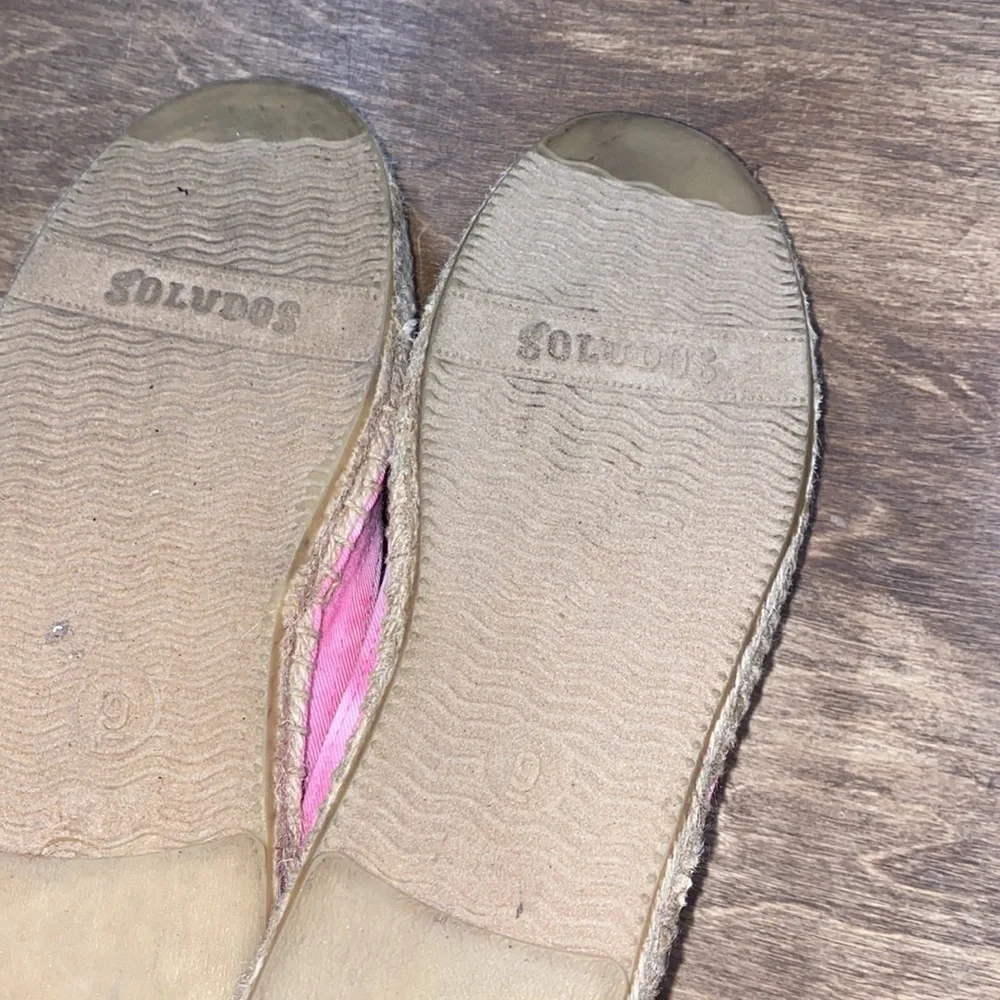 Soludos size 9 pink tie dye slip on espadrilles